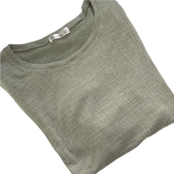 89th & Madison Asymmetrical Gauze Pullover Top 3/4 Sleeve Textured Soft Stretchy - Picture 15 of 15